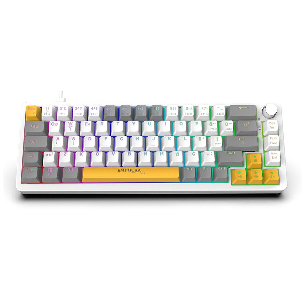 Inca IKG-457 Empousa Red Switch RGB Kablolu Mekanik Gaming Klavye Beyaz - Görsel 5