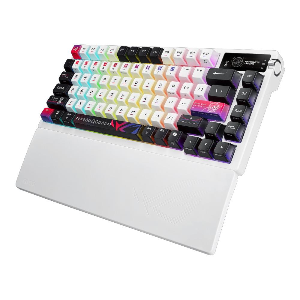 ASUS ROG Azoth X NX Snow PBT TR Switch Kablosuz Gaming Klavye Beyaz - Görsel 2