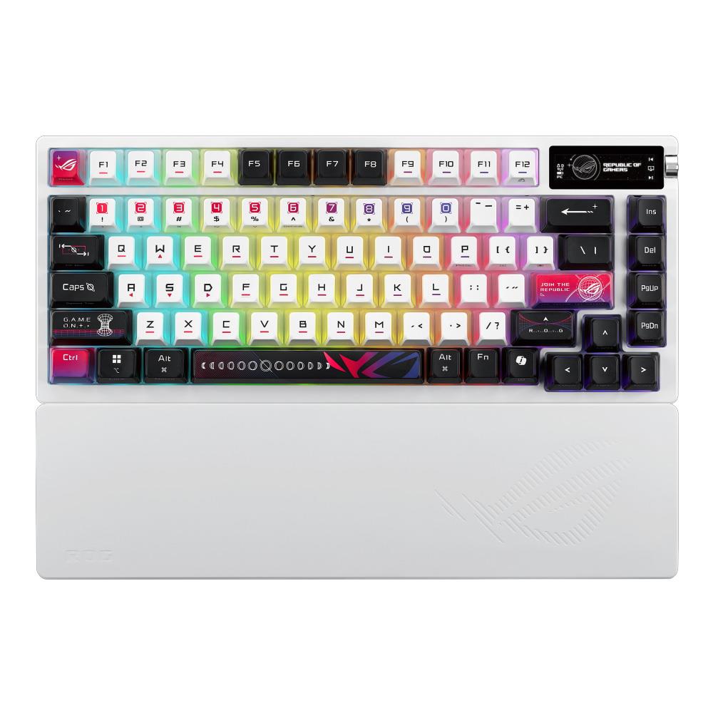 ASUS ROG Azoth X NX Snow PBT TR Switch Kablosuz Gaming Klavye Beyaz - Görsel 3