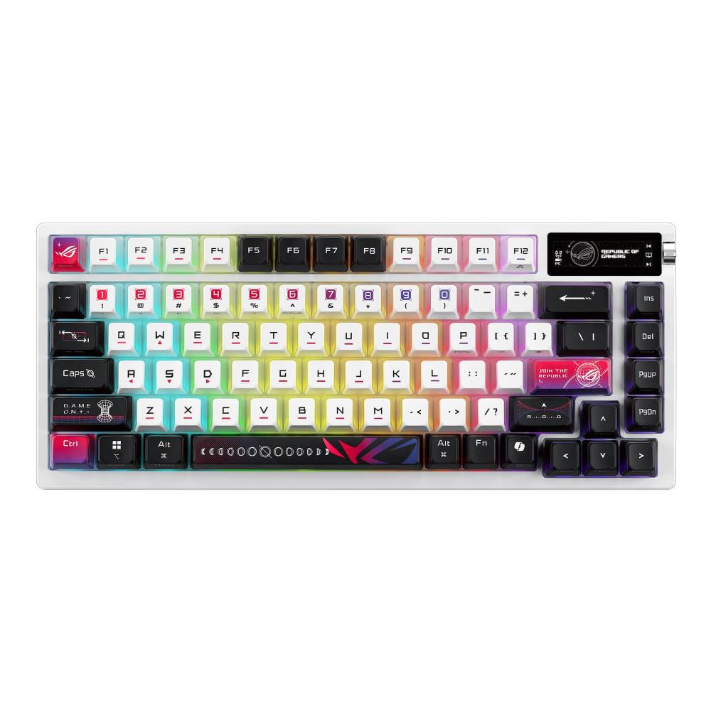 ASUS ROG Azoth X NX Snow PBT TR Switch Kablosuz Gaming Klavye Beyaz - Görsel 4