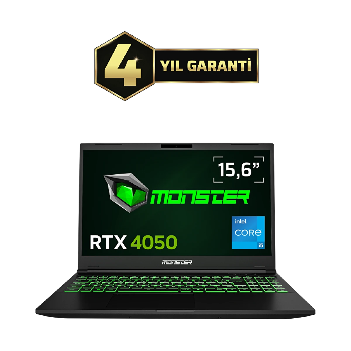 Monster Abra A5 V20.4 Intel Core i5 12450H 15.6" 16 GB RAM 500 GB SSD 6 GB RTX 4050 FHD FreeDOS Oyun Bilgisayarı