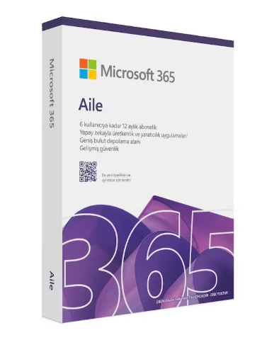 Microsoft 365 Aile 6 Kullanıcı 1 Yıl Dijital İndirilebilir Lisans