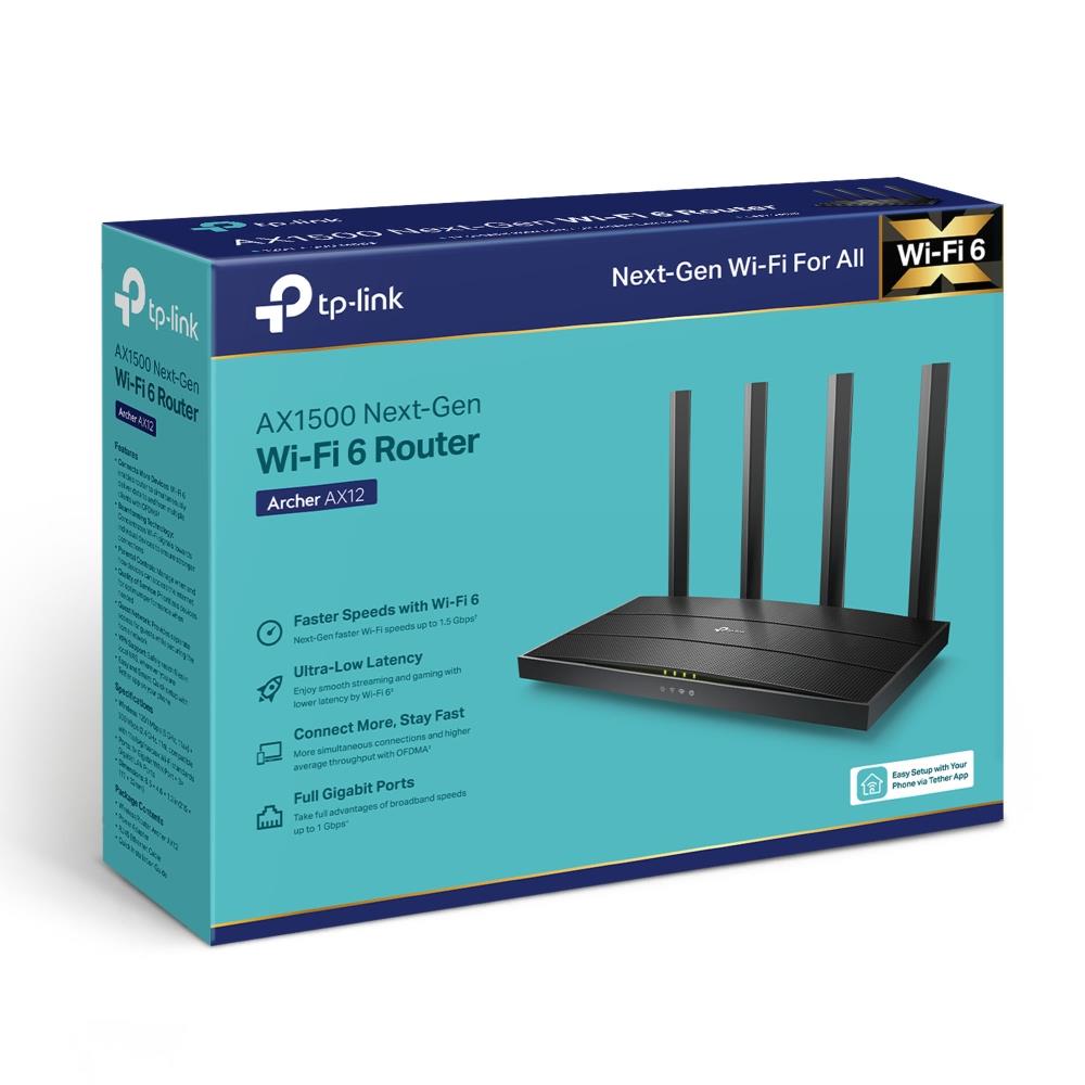 TP-LINK ARCHER AX12 300MBPS-1201MBPS DUAL-BANT Wi-Fi 6 ROUTER - Görsel 3